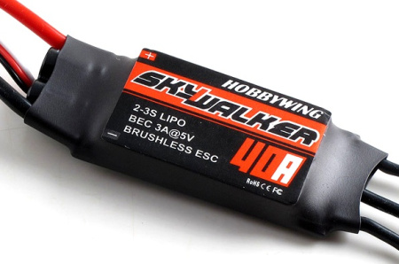 фото Бесколлекторный регулятор хода HOBBYWING SKYWALKER 40A для авиамоделей