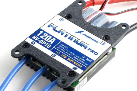 фото Бесколлекторный регулятор хода HOBBYWING PLATINUM 120A HV для авиамоделей