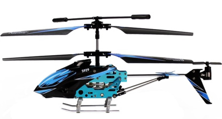 фото Вертолёт на радиоуправлении 3-к WL Toys S929 с автопилотом (синий)