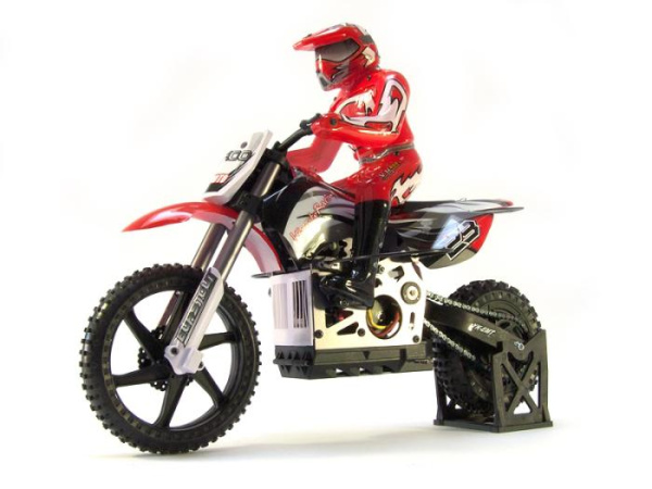 Радиоуправляемая модель Мотоцикл 1:4 Himoto Burstout MX400 Brushed (красный)