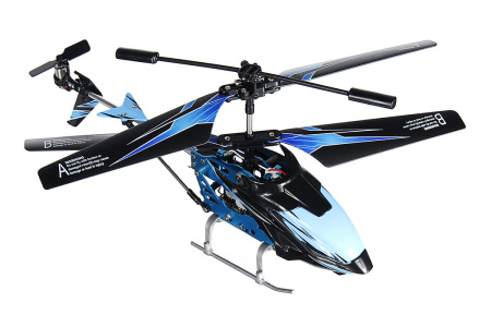 фото Вертолёт на радиоуправлении 3-к WL Toys S929 с автопилотом (синий)