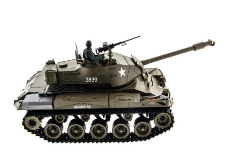 фото Танк на радиоуправлении 1:16 Heng Long Bulldog M41A3 с пневмопушкой и и/к боем (Upgrade)