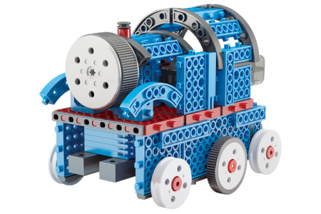 фото Конструктор STEM электронный HIQ B722 2-в-1 150 деталей сенсорный (машинка, поезд)