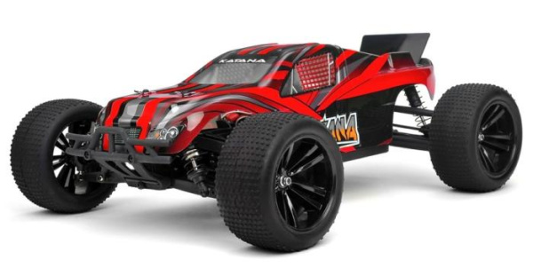 Радиоуправляемая модель Трагги 1:10 Himoto Katana E10XT Brushed (красный)