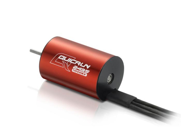Двигатель HOBBYWING QUICRUN 2435SL G2 4500KV 2-3S вал 2.3мм для автомоделей
