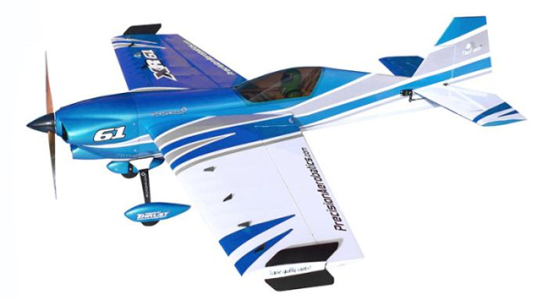 Самолёт радиоуправляемый Precision Aerobatics XR-61 1550мм KIT (синий)