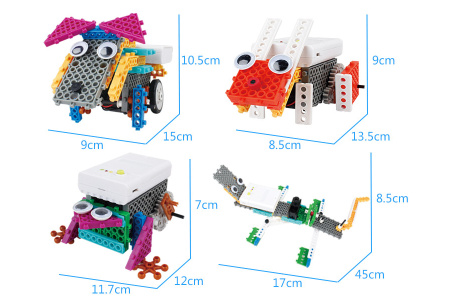 фото Конструктор электронный детский HIQ B711 12-в-1 173 детали (животные)