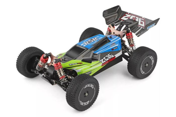 Машинка на радиоуправлении 1:14 багги WL Toys 144001 4WD (зеленый)