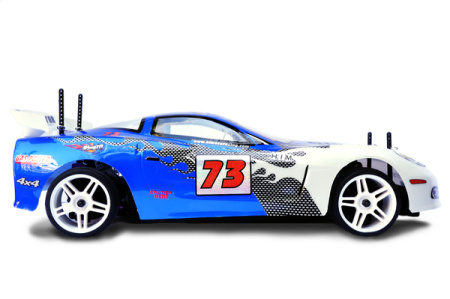 фото Радиоуправляемая модель Шоссейная 1:10 Himoto NASCADA HI5101 Brushed (синий)