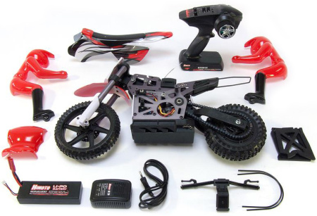 фото Радиоуправляемая модель Мотоцикл 1:4 Himoto Burstout MX400 Brushed (зеленый)