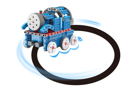 фото Конструктор STEM электронный HIQ B722 2-в-1 150 деталей сенсорный (машинка, поезд)