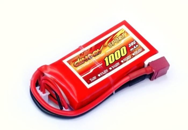 Аккумулятор для радиоуправляемой модели Dinogy Li-Pol 1000 мАч 7.4 В 68x35x14 мм T-Plug 30C