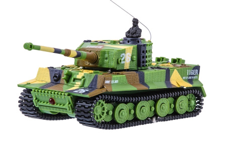 фото Танк микро р/у 1:72 Tiger со звуком (хаки зеленый)